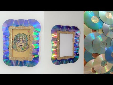 Portarretratos Creativos con CDs Reciclados